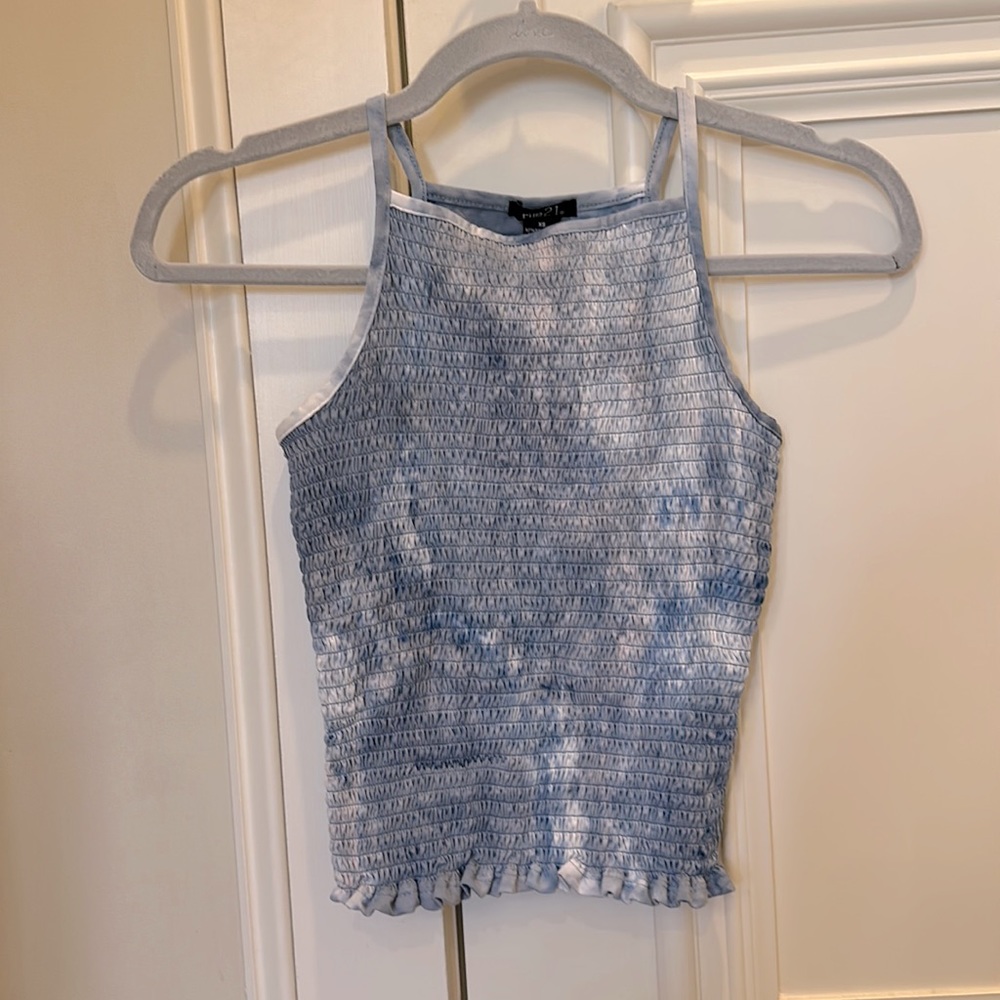Rue 21 Blue Tie Dyed Halter Top XS